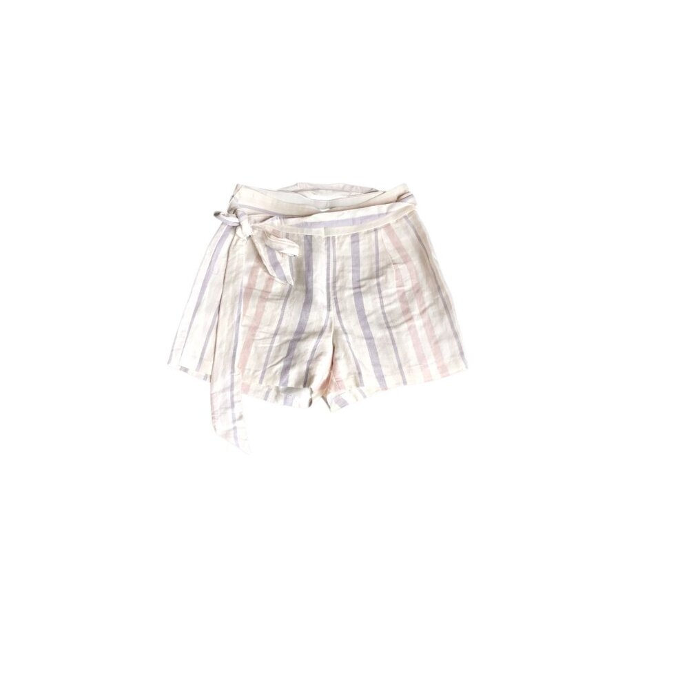 Express White, Purple and Pink Striped Shorts